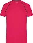 James & Nicholson Funktions-Shirt Herren JN496 Gr. S bright-pink/titan