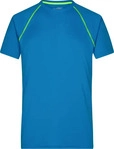 James & Nicholson Funktions-Shirt Herren JN496 Gr. L bright-blue/bright-yellow