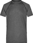 James & Nicholson Funktions-Shirt Herren JN496 Gr. XL black-melange/black