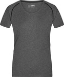 James & Nicholson Funktions-Shirt Damen JN495 Gr. S black-melange/black