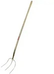 Freund Victoria Streugabel, mit 3 Zinken, 26X20 gold, mit Eschenstiel