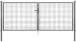 ALBERTS Wellengitter-Doppeltor, zinkp.anth.met.Kst.b., B Mitte-Mitte Pf.2988mmH1250mm