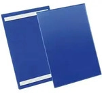 DURABLE Etikettentasche selbstklebend dunkelblau DIN A4 hoch B210xH297mm 50...