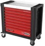KS Tools PERFORMANCEplus Werkstattwagen P25 SCHWARZ/ROT, mit 8 Schubladen