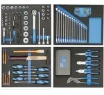 Gedore Werkzeugsortiment in Check-Tool-Modulen, 147-tlg.