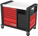 KS Tools PERFORMANCEplus Werkstattwagen P35 SCHWARZ/ROT, mit 12 Schubladen