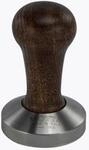 Motta Tamper Edelstahl Plan mit Holzgriff Braun 58mm