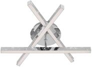Briloner LED Deckenleuchte Rey 40 cm, chrom, Glitzereffekt