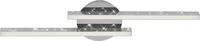 Di-Ka LED Wand- und Deckenleuchte Rey 60x14 cm chrom Glitzereffekt