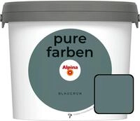 Alpina Pure Farben Wandfarbe blaugr&uuml;n 2,5 L