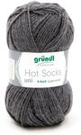 Gr&uuml;ndl Wolle Hot Socks uni 50 g anthrazit