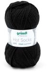 Gr&uuml;ndl Wolle Hot Socks uni 50 g schwarz