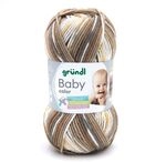 Gr&uuml;ndl Wolle Baby color 50 g sand braun natur gelb multicolor