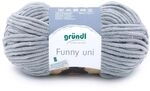 Gr&uuml;ndl Wolle Funny uni 100 g hellgrau