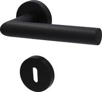 Alpertec Rosettengarnitur Fair I-Rosette BB Edelstahl schwarz &Oslash; 5,2 cm