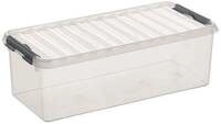 Sunware Aufbewahrungsbox Q-Line mit Deckel 48,5 x 19 cm 9,5 L transparent