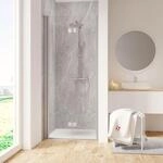 Schulte Nische mit Drehfaltt&uuml;r 90 x 200 cm Garant 2.0 Alu-Natur T&uuml;ranschlag links