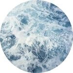 Komar Vlies Fototapete Dot Ocean Twist &Oslash; 125 cm, selbstklebend