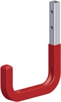 alfer Wandhaken, gummiert 115 mm 115 x 140 mm Aluminium roh rot gummiert