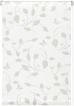 Gardinia EasyFix Rollo mit Bl&auml;ttern wei&szlig; beige 120 x 150 cm