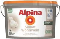 Alpina Silikat Wohnwei&szlig; Wandfarbe 2,5 L