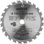 Wolfcraft Kreiss&auml;geblatt &Oslash; 150 mm Bohrung &Oslash; 16 mm 24 Z&auml;hne