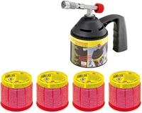 Rothenberger L&ouml;tlampen-Set Gas inkl. 4 Kartuschen