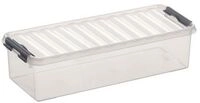 Sunware Aufbewahrungsbox Q-Line mit Deckel 38,5 x 14,1 cm 3,5 L transparent