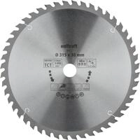 Wolfcraft Kreiss&auml;geblatt &Oslash; 315 mm Bohrung &Oslash; 30 mm 48 Z&auml;hne