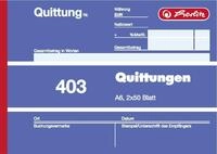 herlitz Quittungsblock A6 403 2 x 50 Blatt