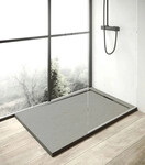 Mineralgussduschwanne Zona 120 x 90 cm, zementgrau, ohne Ablaufgarnitur, ohne...