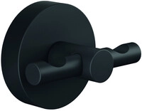 tesa Moon Black Handtuchhaken schwarz rund 2 Haken