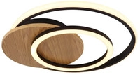 Globo Deckenleuchte Julio 38 x 36 cm holzoptik dunkel warmwei&szlig;