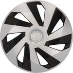 Cartrend Radzierblenden Flow 35 cm (14 Zoll) silber schwarz 4 St&uuml;ck