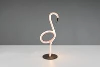 Trio LED-Tischleuchte Ingo Flamingo 14,5 x 35 cm warmwei&szlig; pink/schwarz