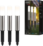 Briloner LED Au&szlig;en-Bodenstrahler Junca Connect to Shine 3er Erg&auml;nzungset 3W