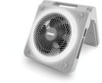Unold Akku-Solarventilator Camping &Oslash; 20 cm 5 Geschwindigkeitsstufen grau