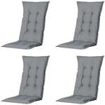 Madison Hochlehner-Auflage Basic grau 123 x 50 cm 4er-Set