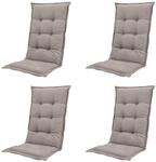 Madison Hochlehner-Auflage Basic taupe 123 x 50 cm 4er-Set