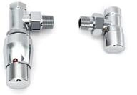 Ximax Heizk&ouml;rperthermostat-Set Royal Eck-Ausf&uuml;hrung 15 mm chrom