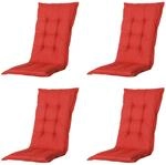 Madison Hochlehner-Auflage Basic rot 123 x 50 cm 4er-Set