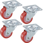 M&ouml;bel-Lenkrollen 30 x 14 mm Tragkr. 60 kg 4er Pack rot