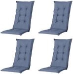 Madison Hochlehner-Auflage Basic kobalt 123 x 50 cm 4er-Set
