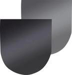 FireFix Stahlbodenplatte 100 x 110 cm schwarz-dunkelgrau