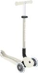 Globber Laufrad f&uuml;r Kinder mit Leuchtrollen Go-Up Active Lights Eco creme/wei&szlig;