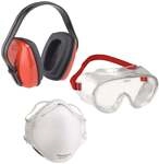 Connex Arbeitsschutz-Set 3-teilig Brille Geh&ouml;rschutz Maske