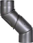 FireFix Rauchrohrbogen stufenlos verstellbar bis 90 Grad 53 x 17 cm dunkelgrau