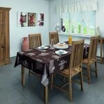 d-c-table&reg; Tischdecke Manhattan Cappuccino 150 cm rund, schoko