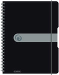 herlitz Spiralblock to go A4 80 Blatt Motiv schwarz Sonderlineatur kariert