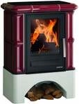 Justus Kaminofen Bavaria bordeauxrot inkl. Sockel 7 kW